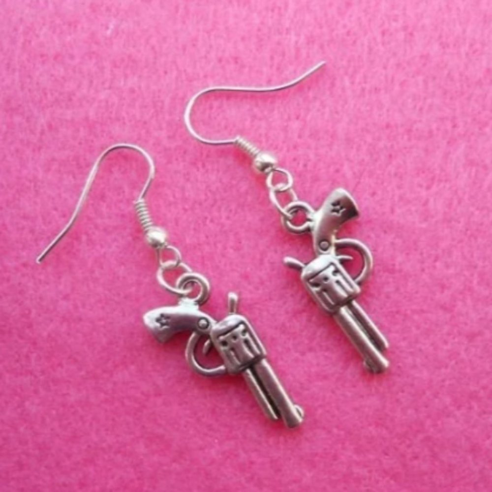 Tough Girl Mini Pistol Earrings
